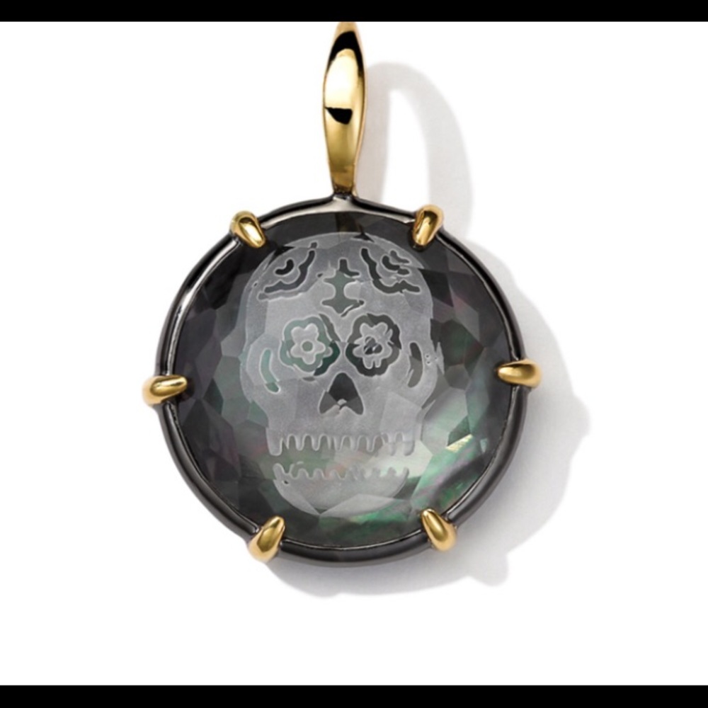 SOLD Ippolita 18k (solid) Skull Pendant  Charm NWT